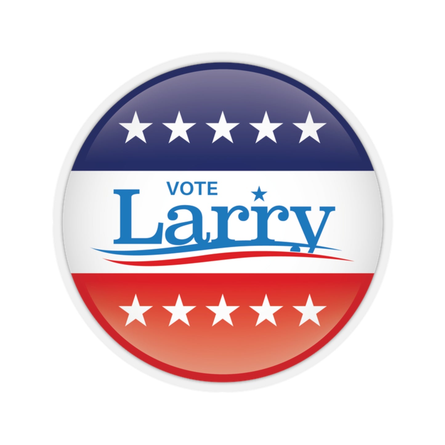 Vote Larry Circle Stickers
