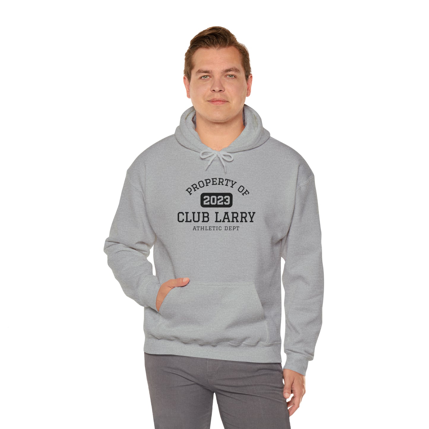 Club Larry Athletic Department Heavy Blend Hooded Sweatshirt, Larry Name Hoodie