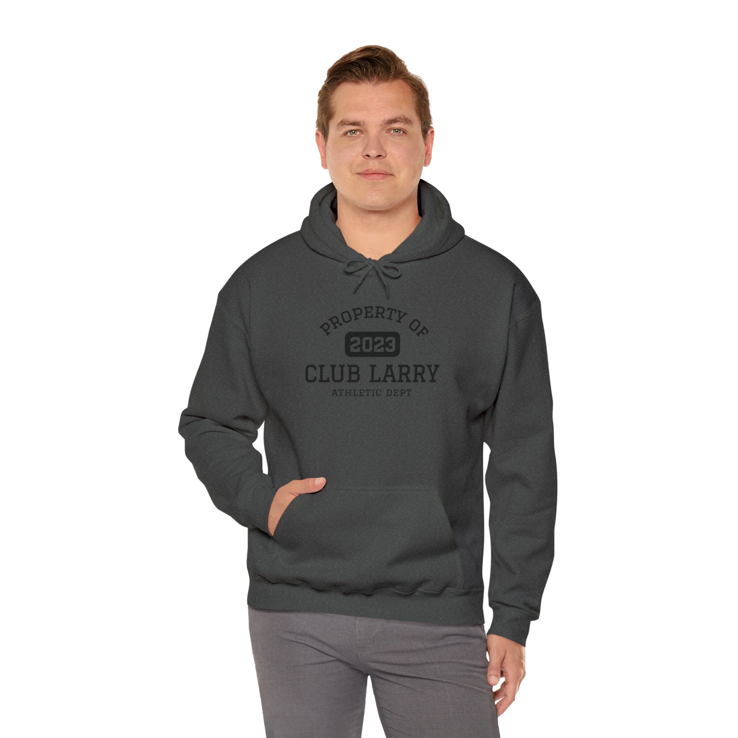 Club Larry Athletic Department Heavy Blend Hooded Sweatshirt, Larry Name Hoodie