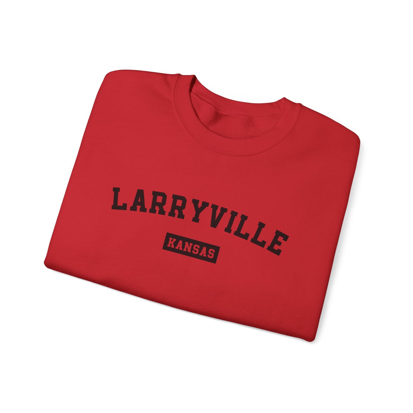 Larryville Kansas Crewneck Sweatshirt - College Style Pullover, Fun Lawrence Kansas KU College Sweater