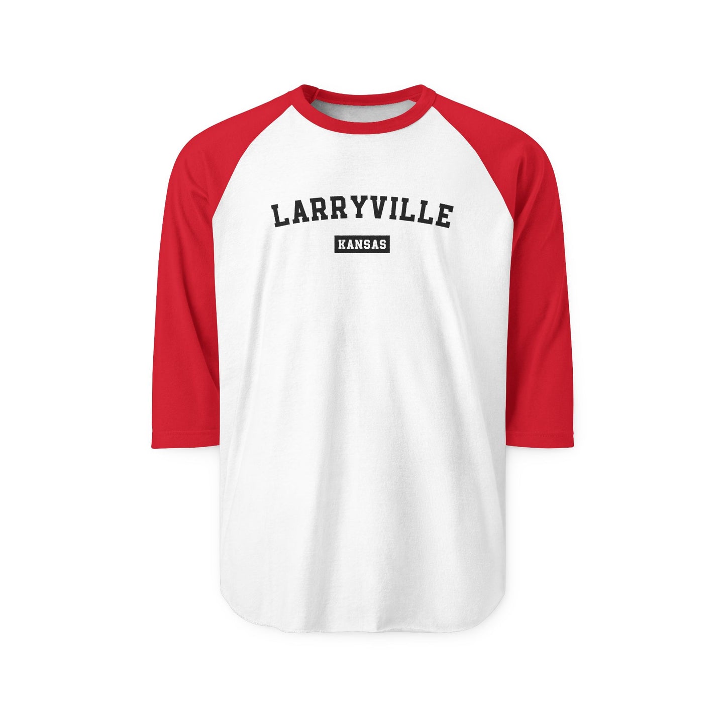Larryville Kansas Raglan 3/4 Sleeve Baseball TShirt
