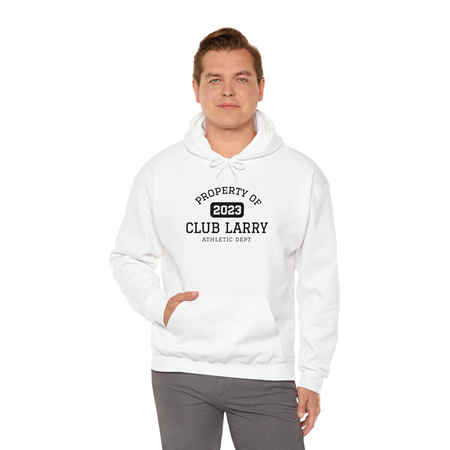 Club Larry Athletic Department Heavy Blend Hooded Sweatshirt, Larry Name Hoodie