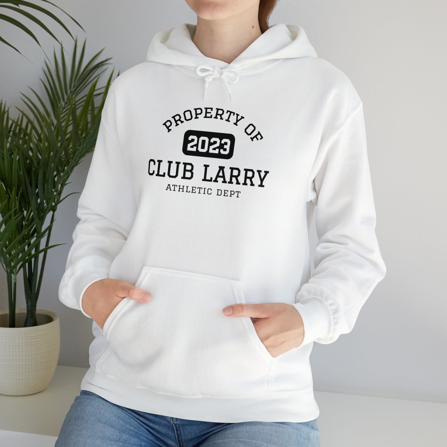 Club Larry Athletic Department Heavy Blend Hooded Sweatshirt, Larry Name Hoodie