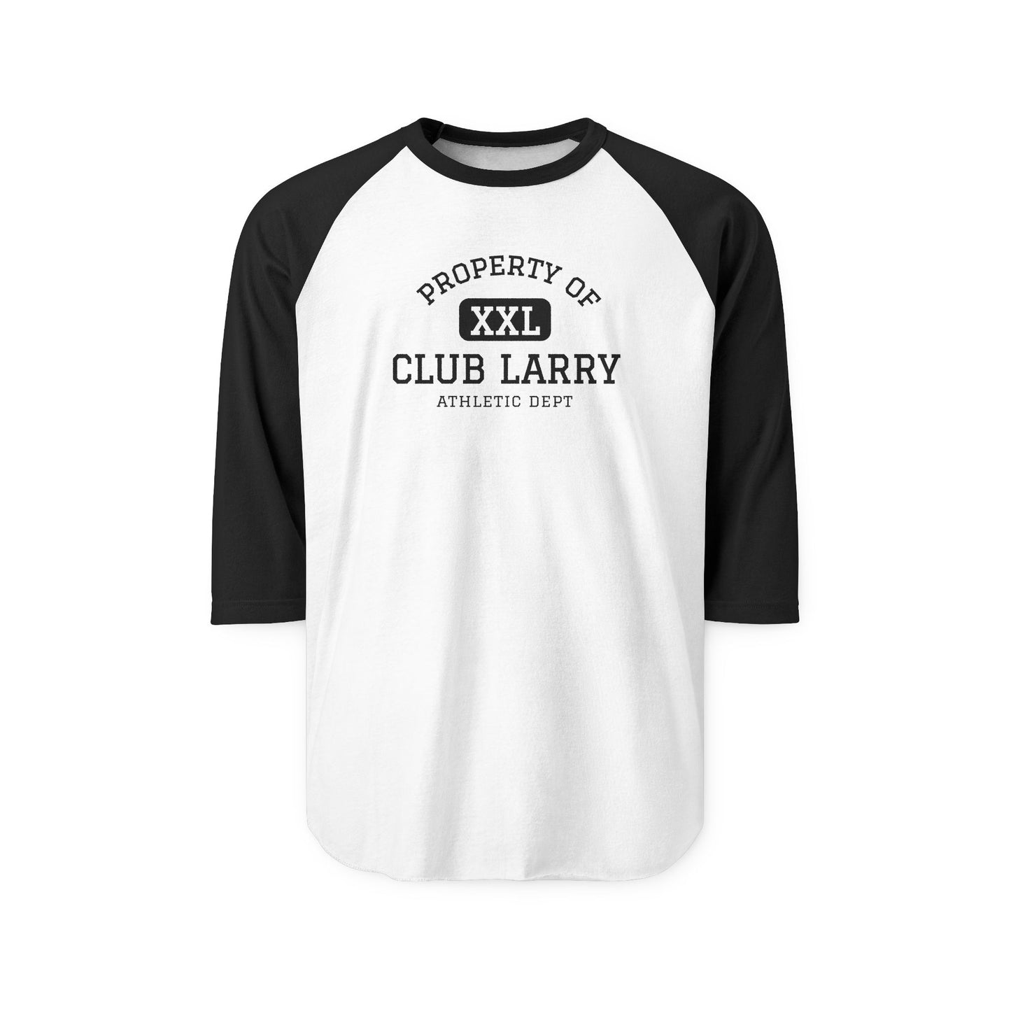 Club Larry Athletic Department - Unisex 3/4 Sleeve Raglan Tee