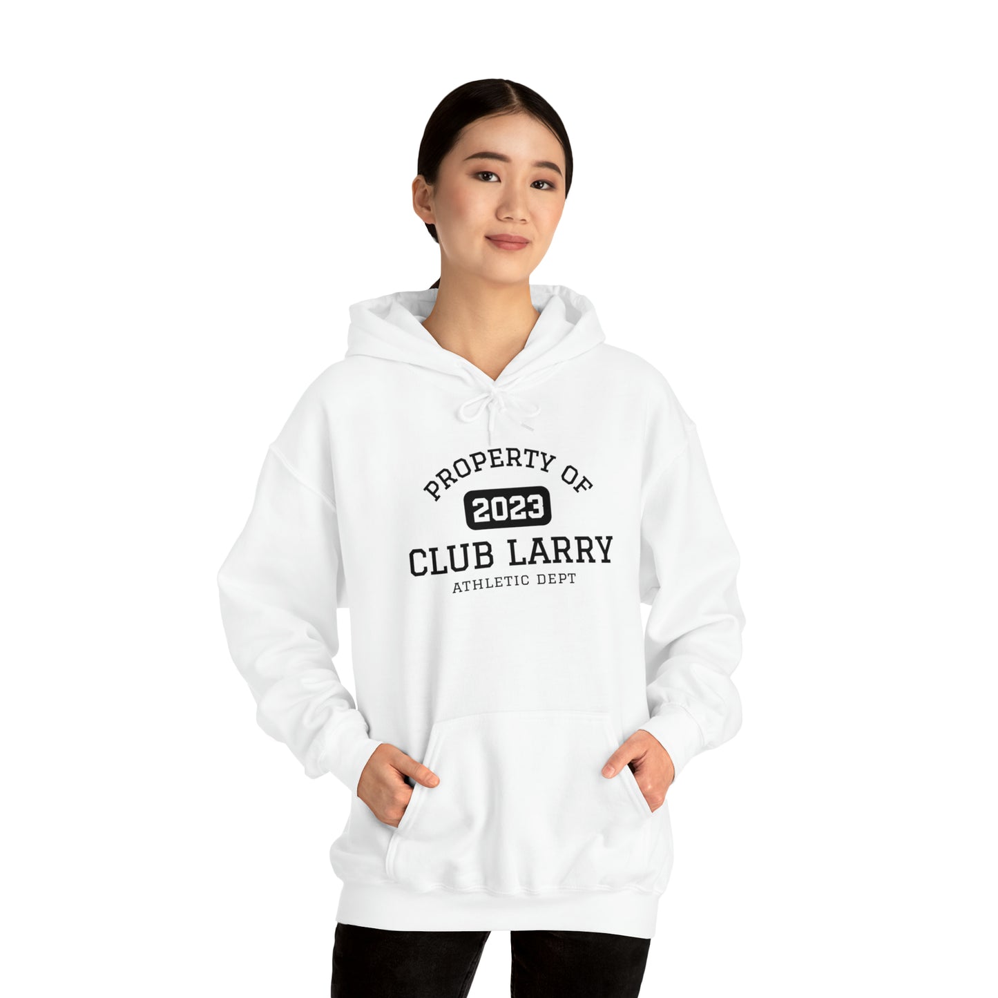 Club Larry Athletic Department Heavy Blend Hooded Sweatshirt, Larry Name Hoodie
