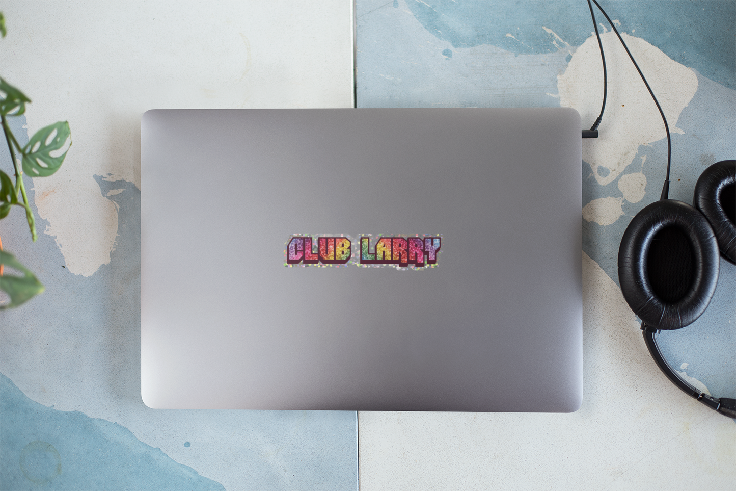 Club Larry Halogenic Vinyl Sticker, Custom Larry Name Sticker