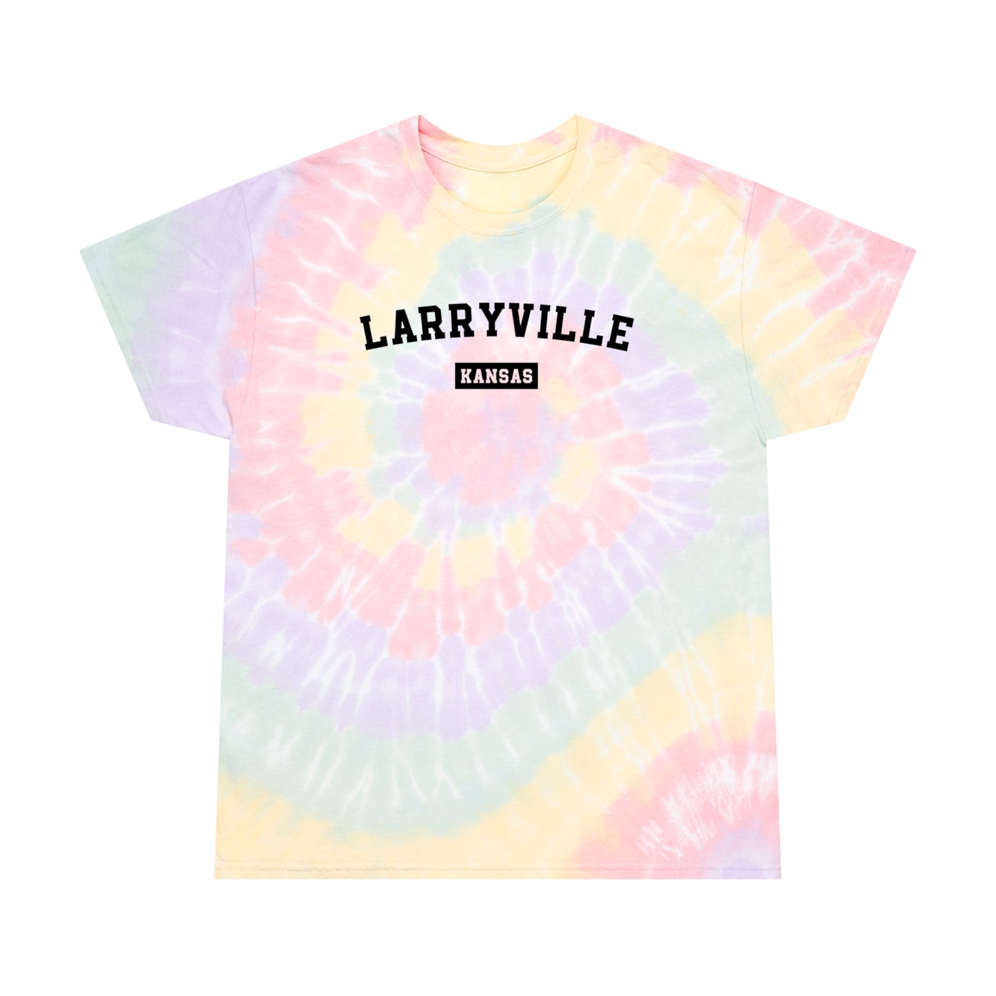 Larryville Kansas Tie-Dye T-shirt, Spiral Tie Dye Larry Name Tee