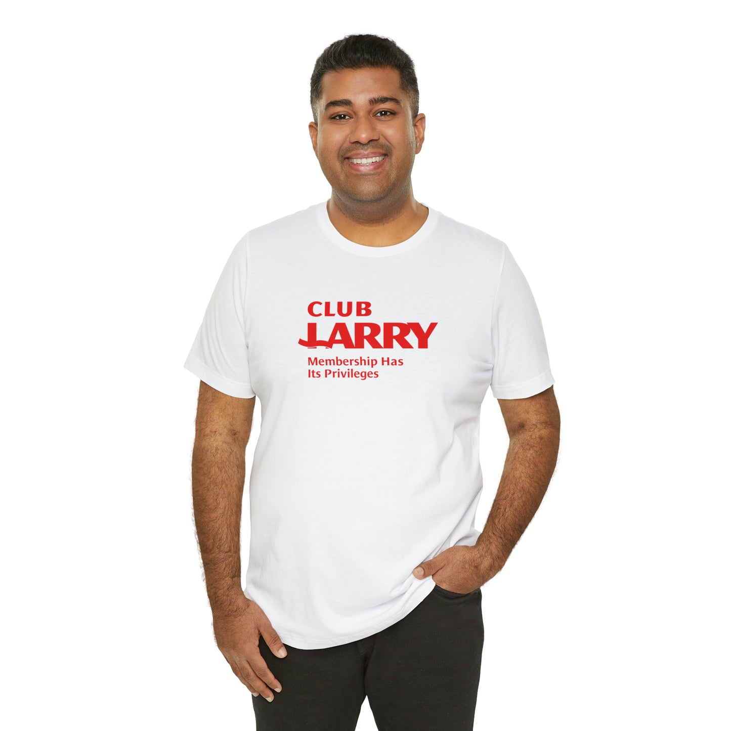 Unisex Club Larry Membership Has Its Privileges Short Sleeve Tee