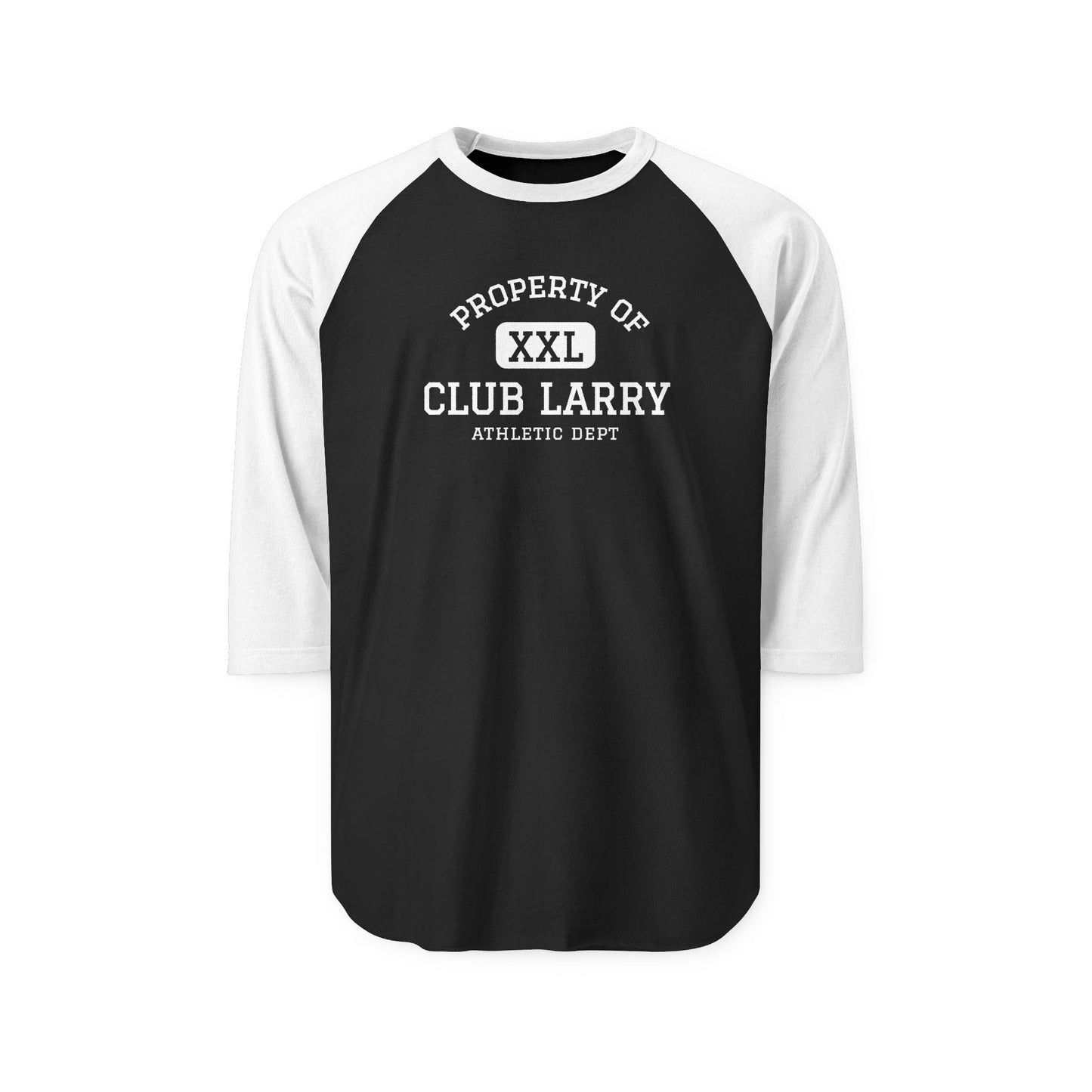 Club Larry Athletic Department - Unisex 3/4 Sleeve Raglan Tee