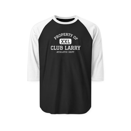 Club Larry Athletic Department - Unisex 3/4 Sleeve Raglan Tee