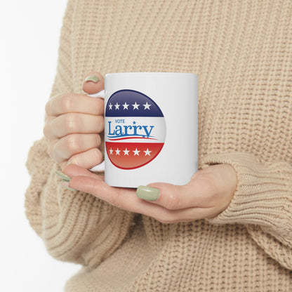 Vote Larry Ceramic Mug 11oz
