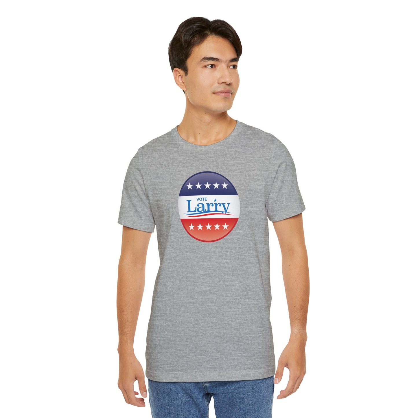 Vote Larry Unisex Adult T-shirt, Political Red White and Blue Larry Tee