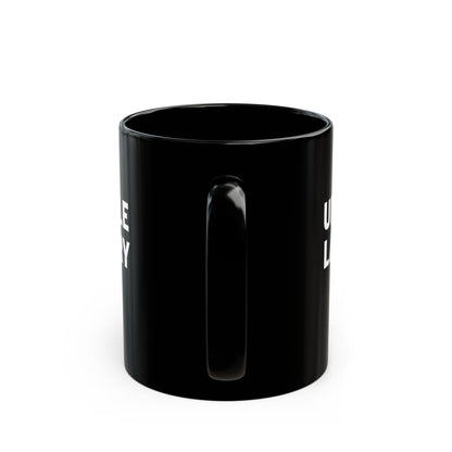 Uncle Larry Black Coffee Mug — Fun Uncle Larry 11oz Ceramic Cup,