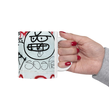 Larry Graffiti Wall - from Reykjavik Iceland Ceramic Mug 11oz