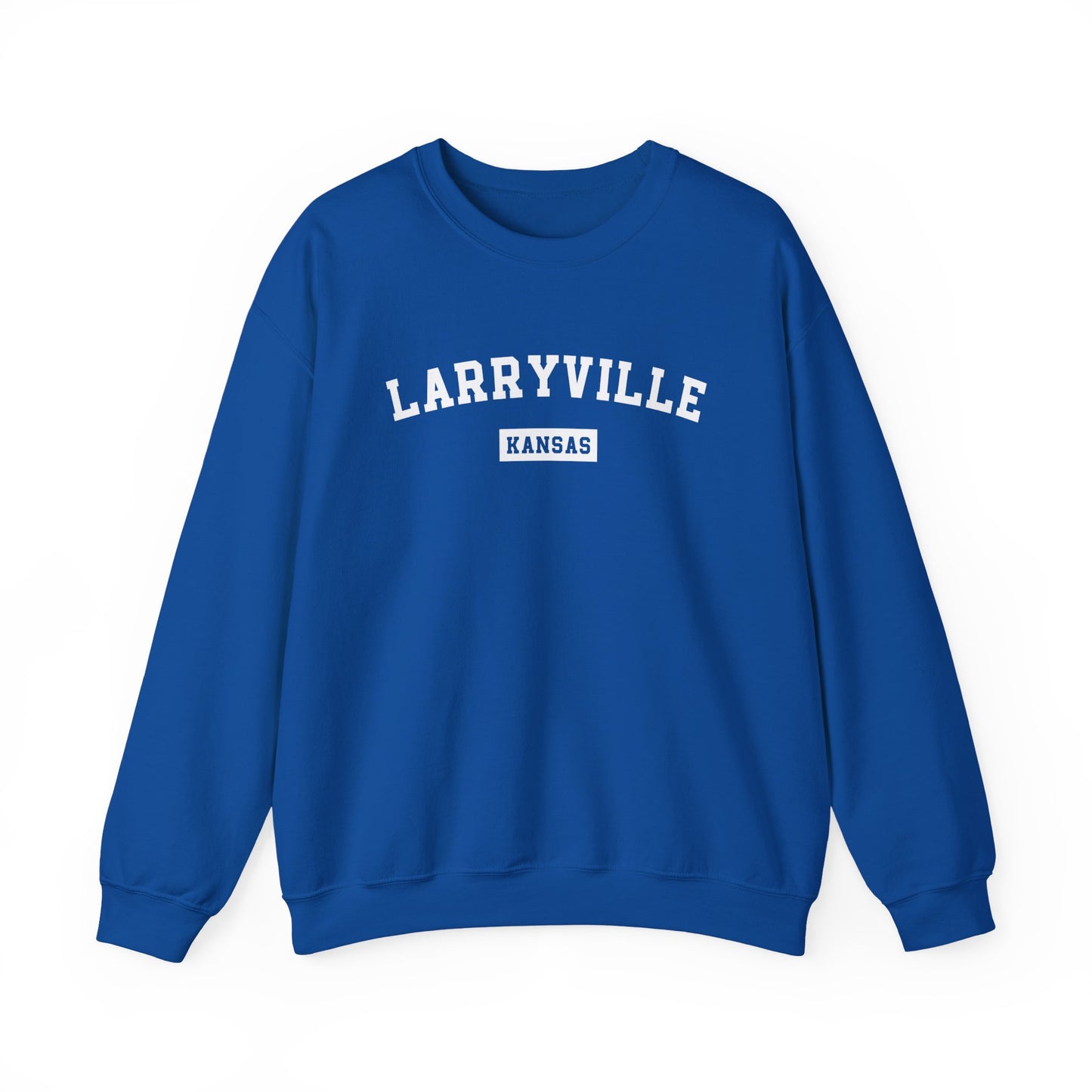 Larryville Kansas Crewneck Sweatshirt - College Style Pullover, Fun Lawrence Kansas KU College Sweater