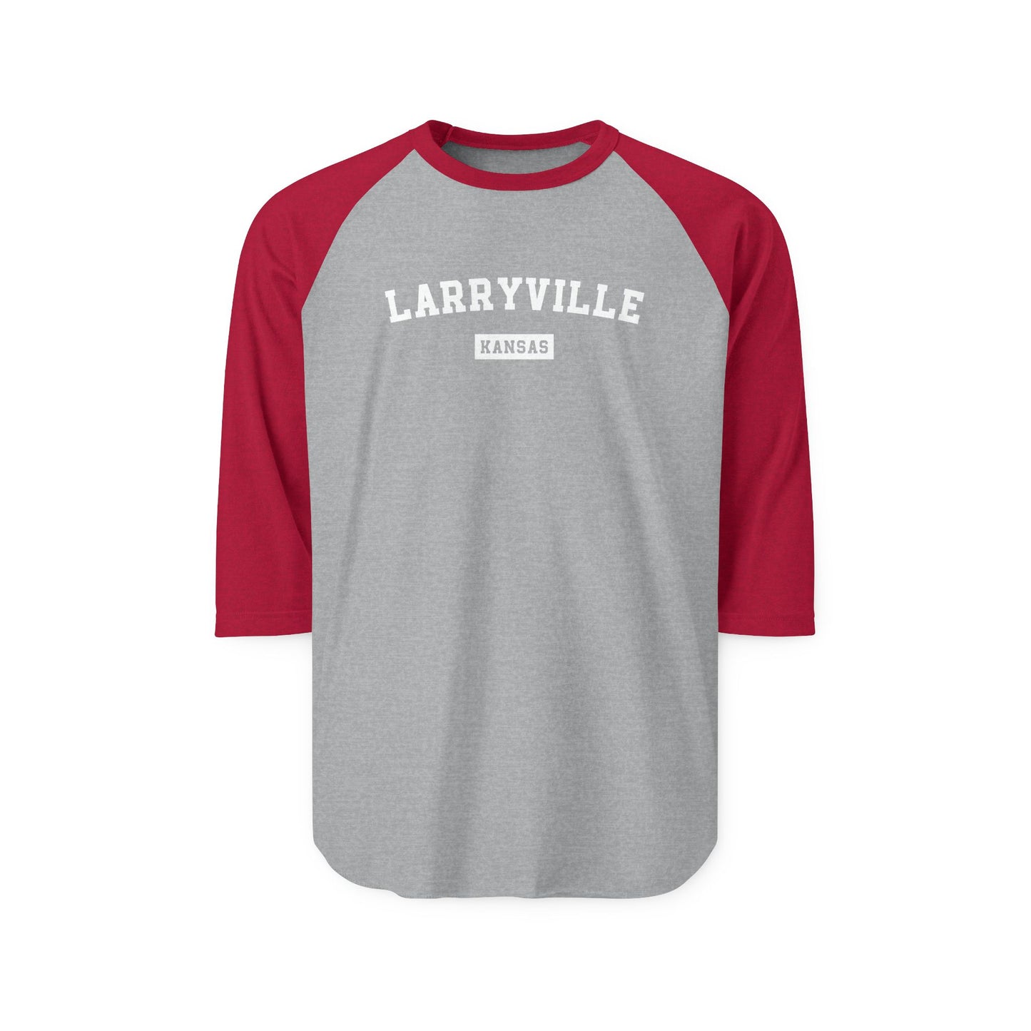 Larryville Kansas Raglan 3/4 Sleeve Baseball TShirt
