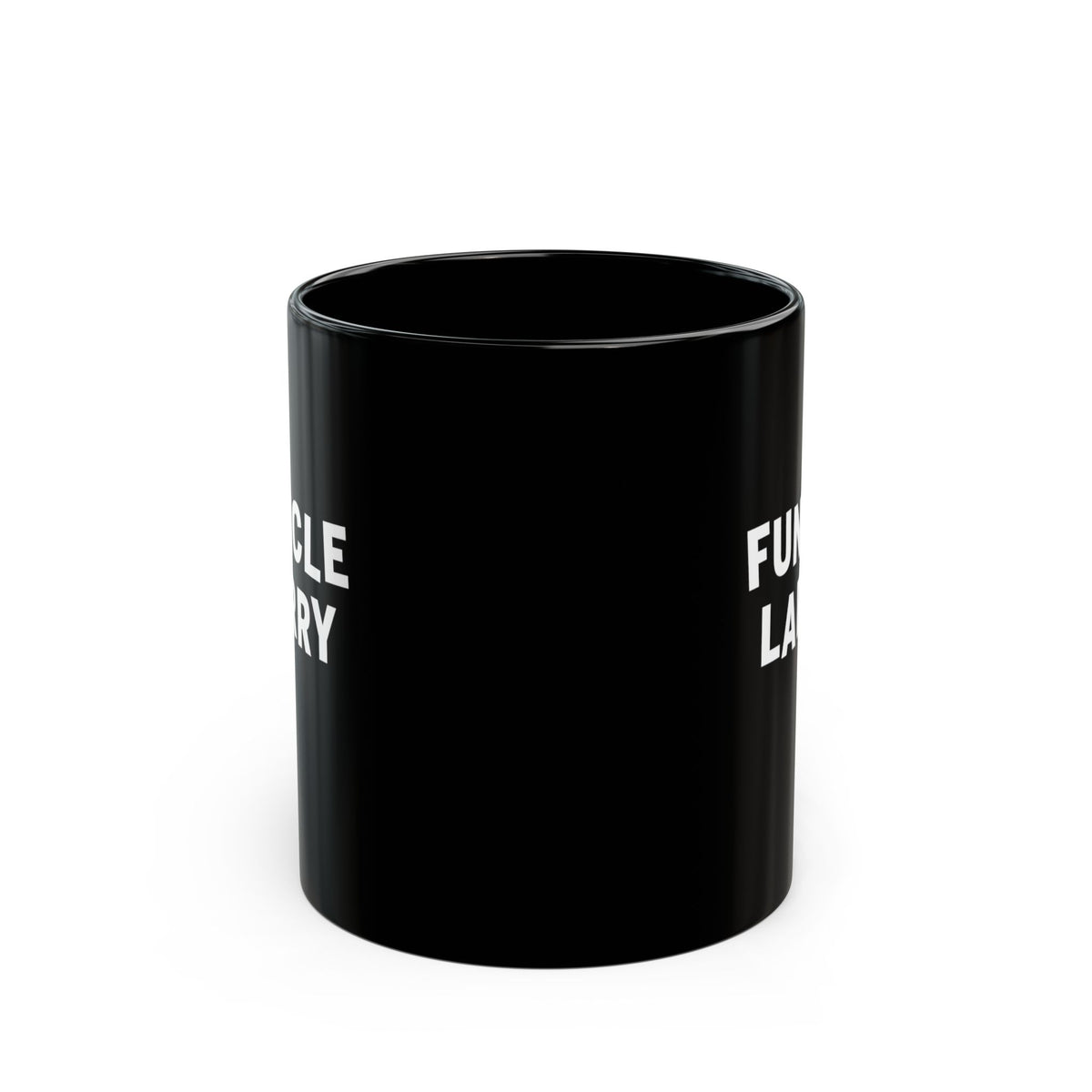 Funcle Larry Black Coffee Mug — Fun Uncle Larry 11oz Ceramic Cup,