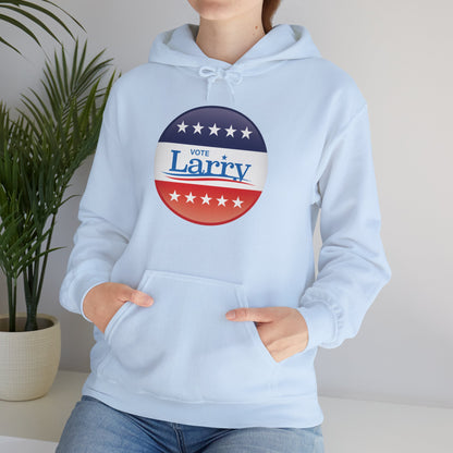 Vote Larry Hoodie, Funny Larry Political Hooded Sweatshirt