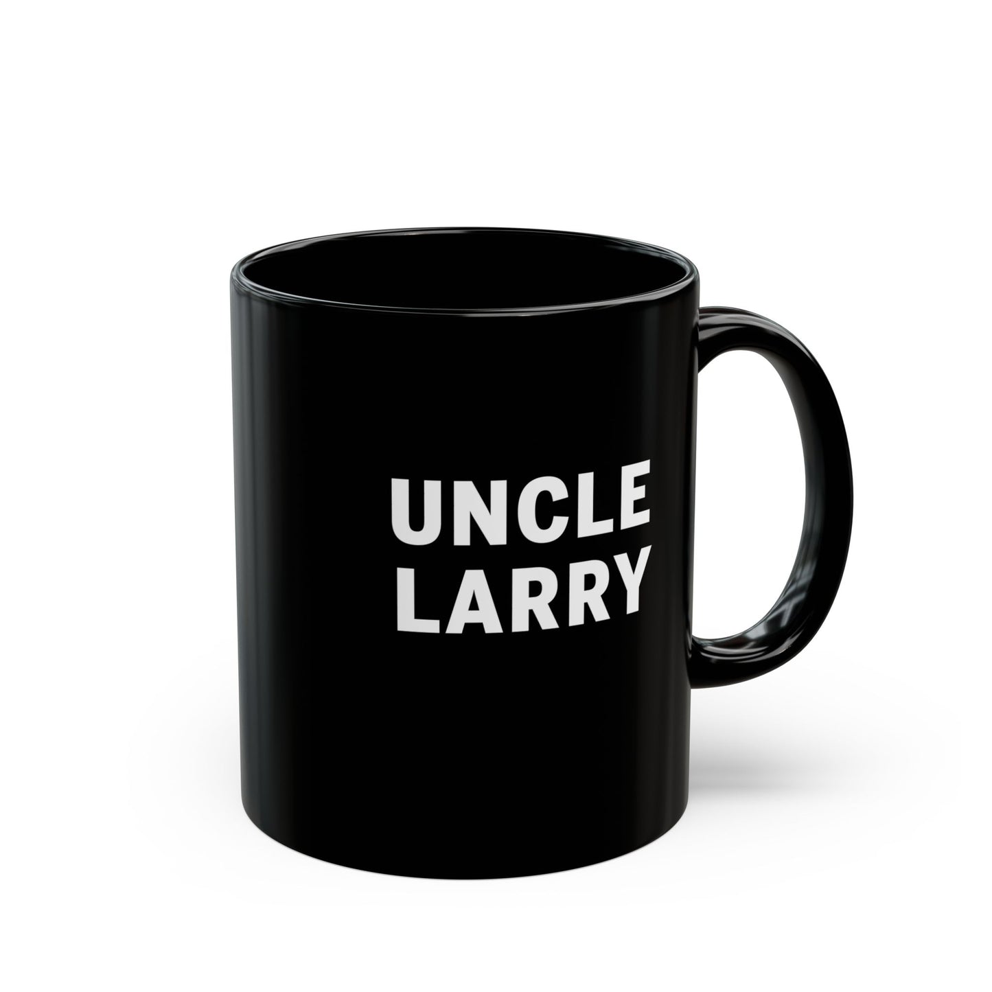 Uncle Larry Black Coffee Mug — Fun Uncle Larry 11oz Ceramic Cup,