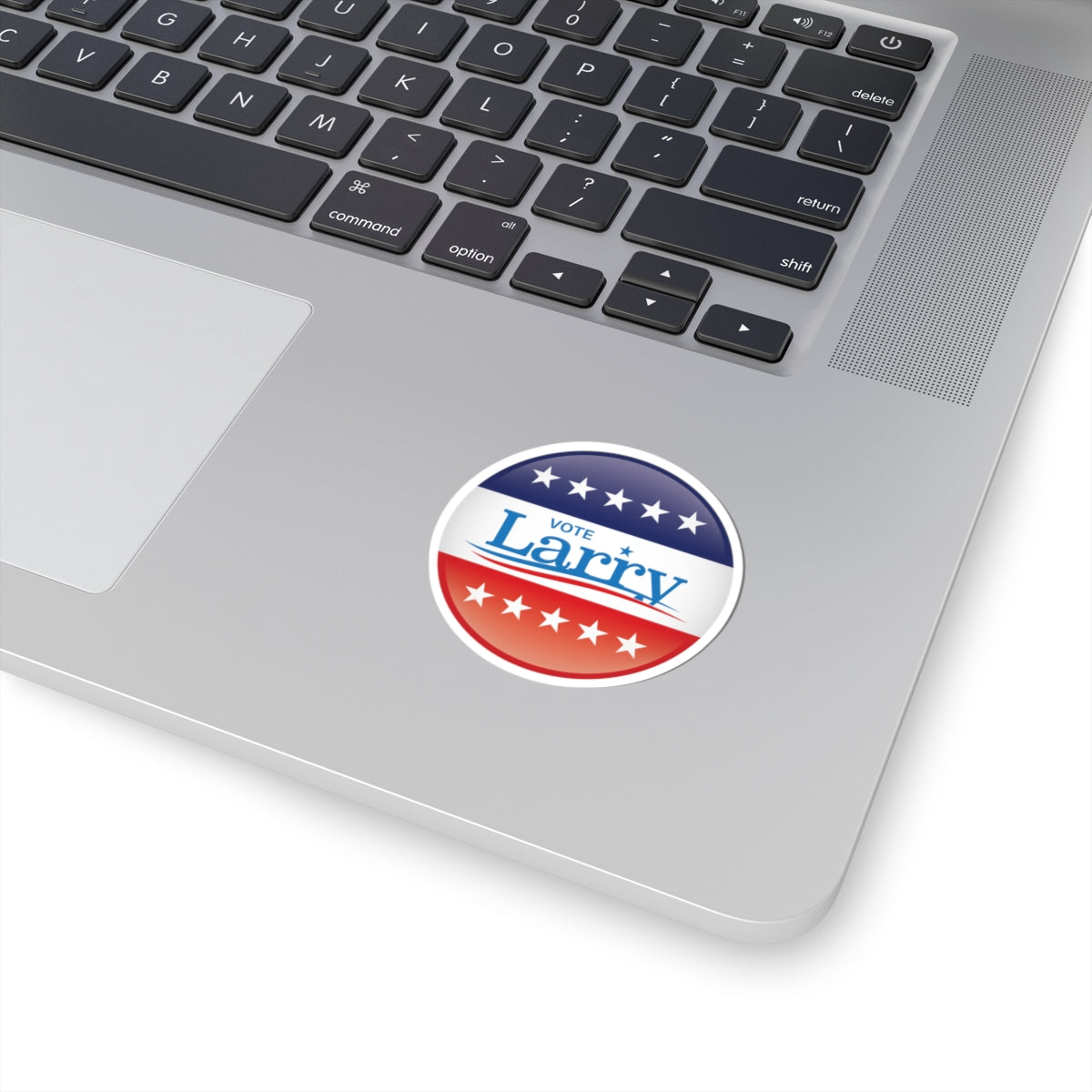 Vote Larry Circle Sticker, Funny Larry Sticker,  Patriotic Larry Red White Blue Sticker