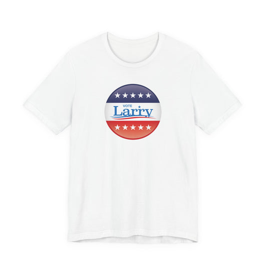 Vote Larry Unisex Adult T-shirt, Political Red White and Blue Larry Tee