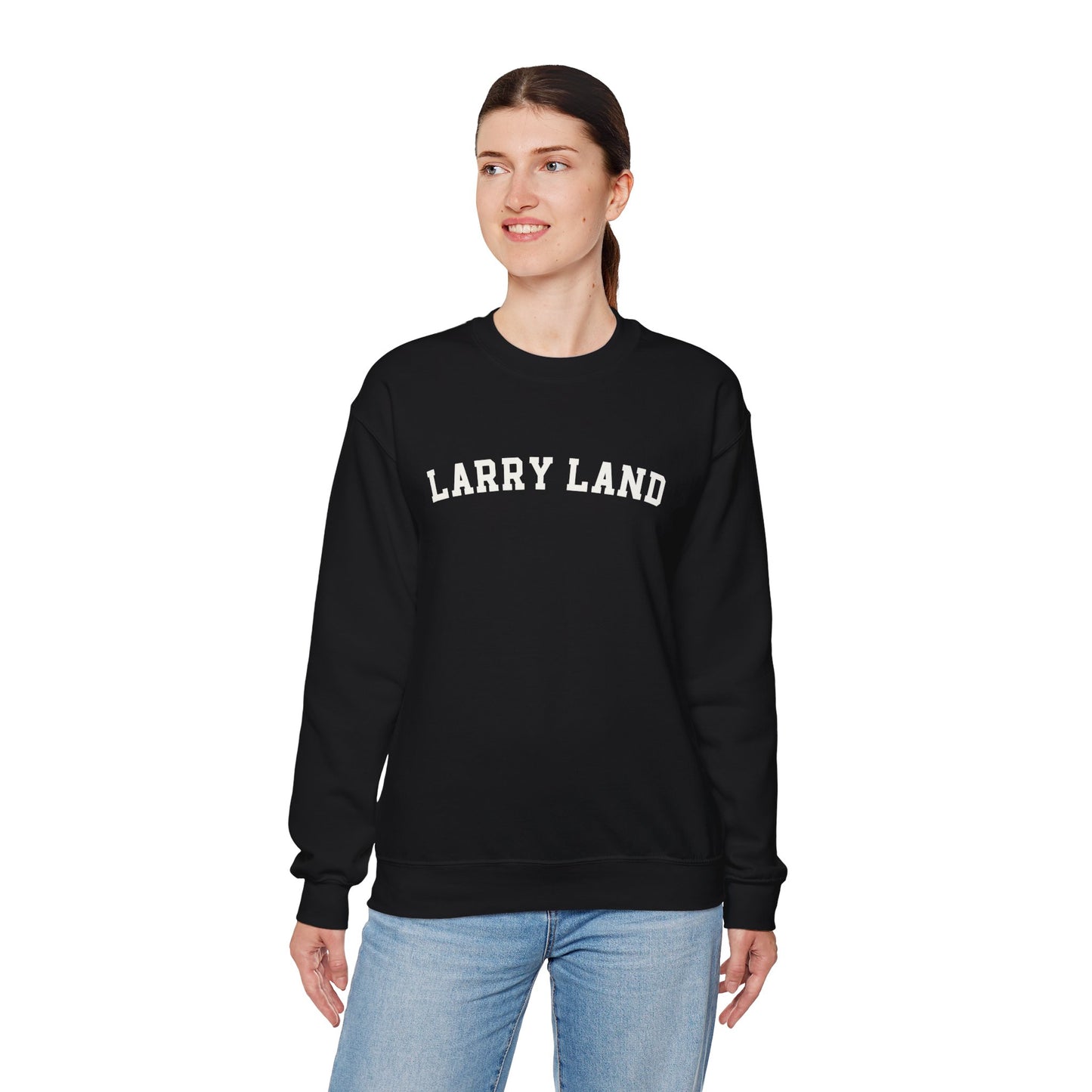 Larry Land Crewneck Sweatshirt — Retro Collegiate Graphic Pullover