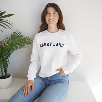 Larry Land Crewneck Sweatshirt — Retro Collegiate Graphic Pullover