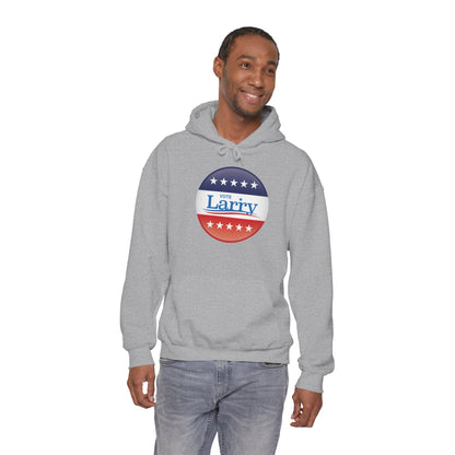 Vote Larry Hoodie, Funny Larry Political Hooded Sweatshirt