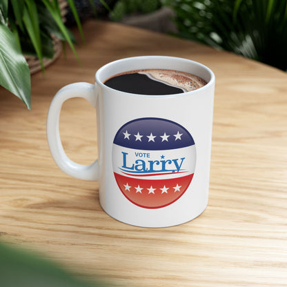 Vote Larry Ceramic Mug 11oz