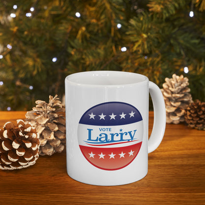 Vote Larry Ceramic Mug 11oz