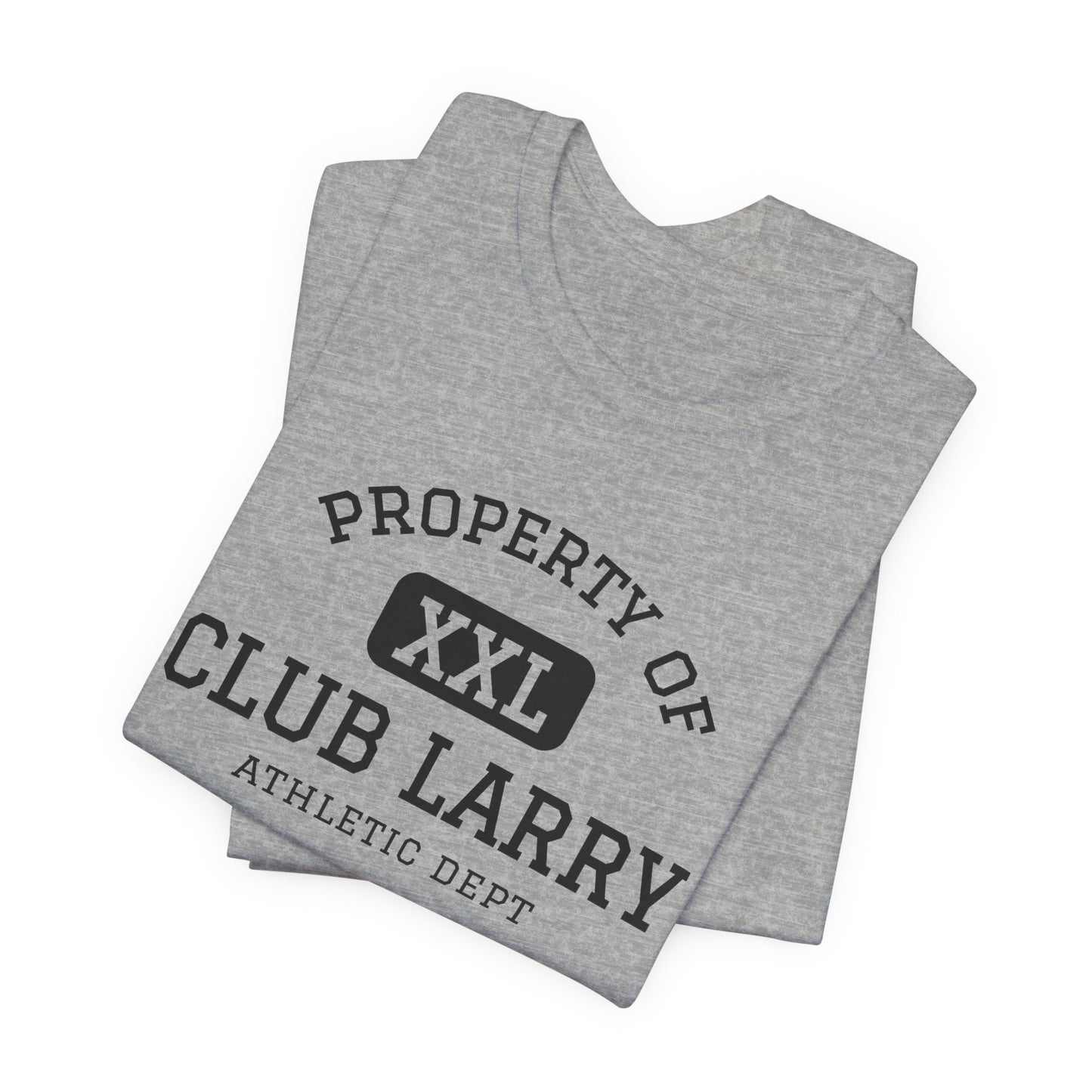Club Larry Athletic Tee — "Property of Athletic Dept" Vintage Gym Shirt