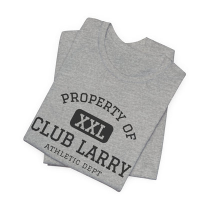 Club Larry Athletic Tee — "Property of Athletic Dept" Vintage Gym Shirt