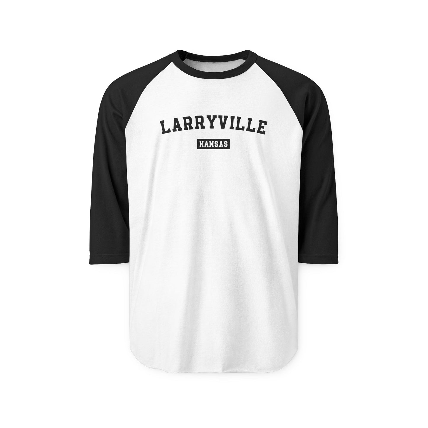 Larryville Kansas Raglan 3/4 Sleeve Baseball TShirt