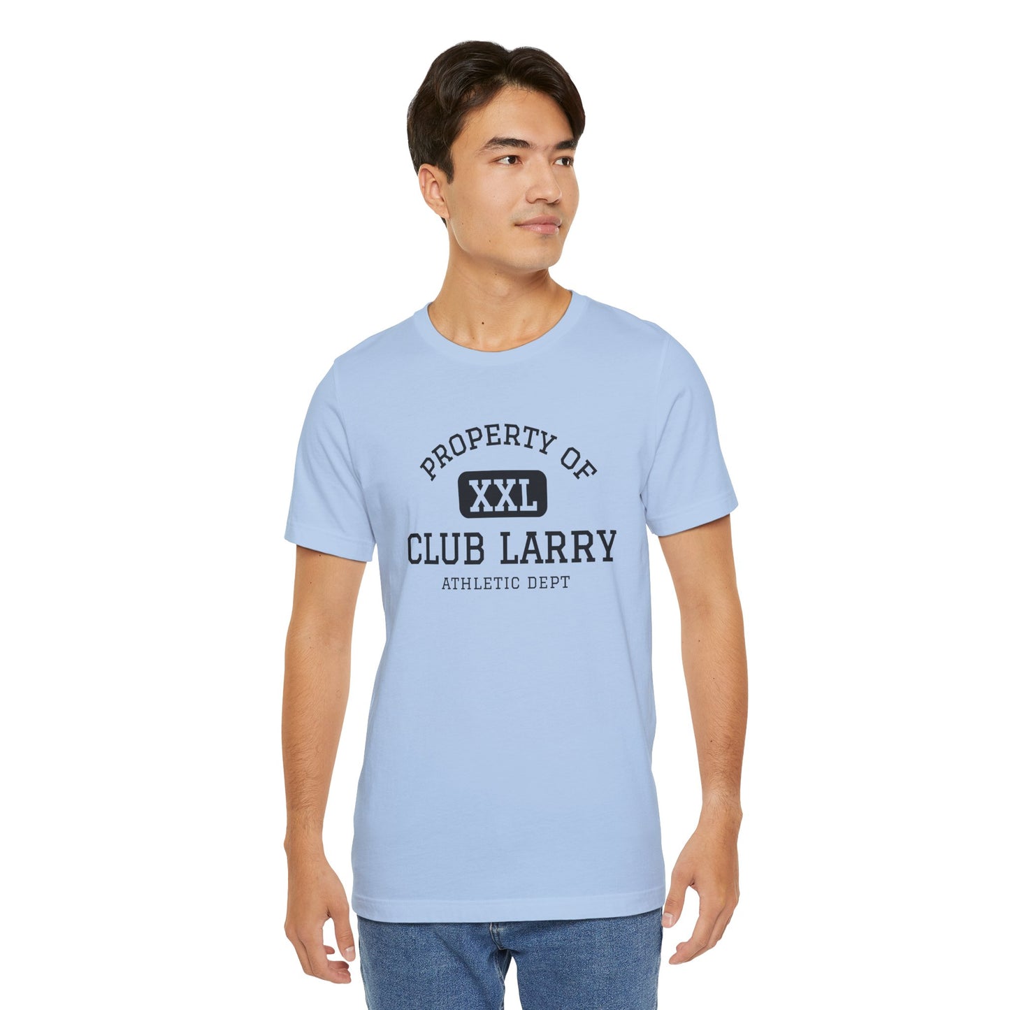 Club Larry Athletic Tee — "Property of Athletic Dept" Vintage Gym Shirt