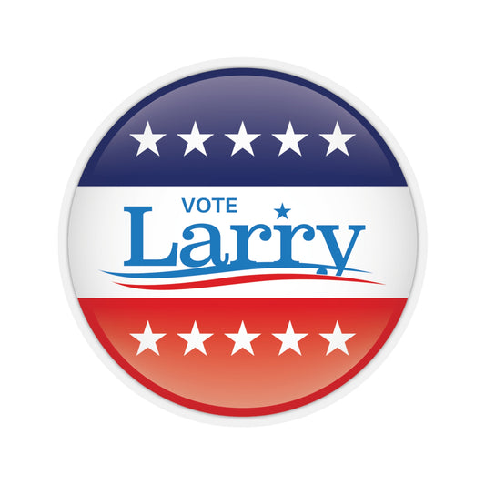 Vote Larry Circle Stickers