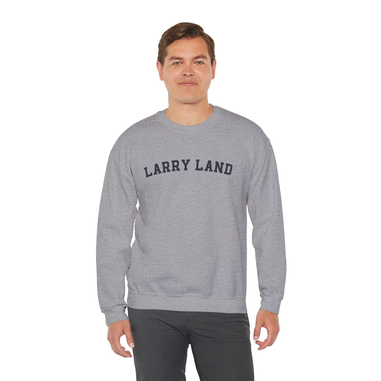 Larry Land Crewneck Sweatshirt — Retro Collegiate Graphic Pullover