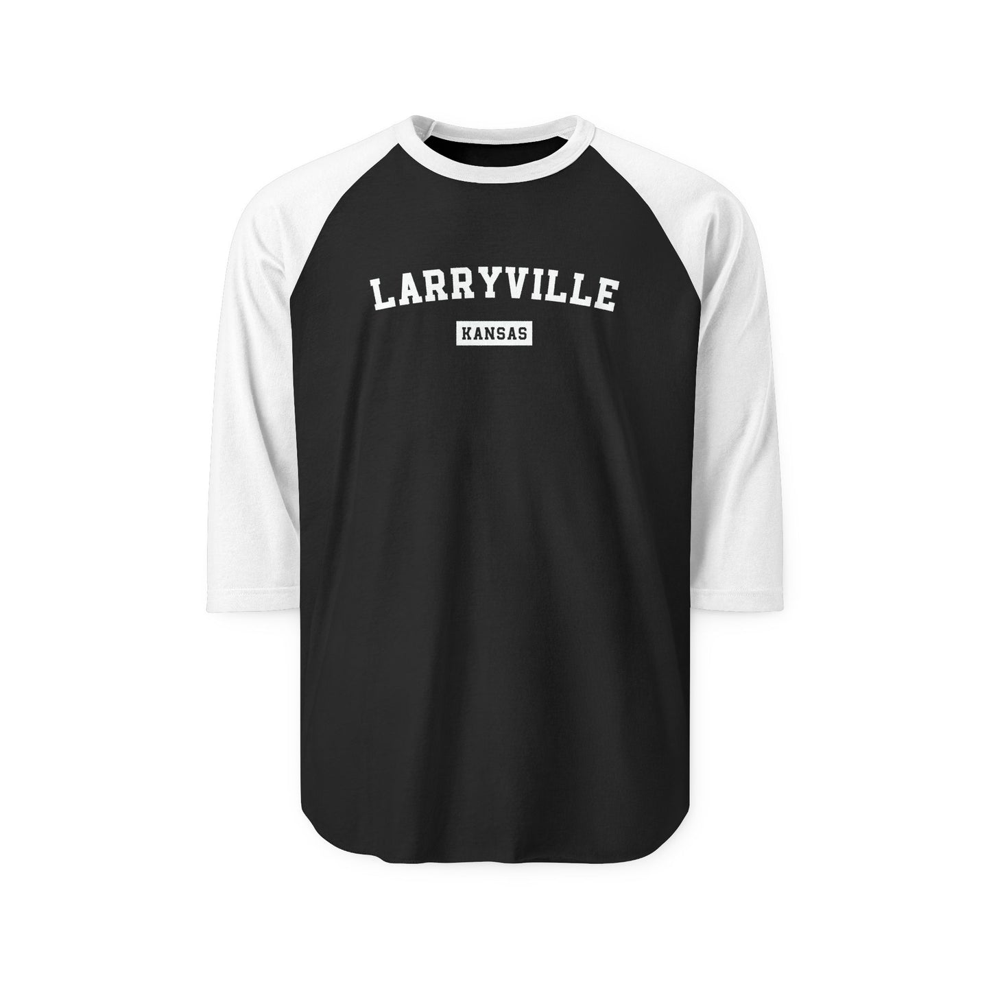Larryville Kansas Raglan 3/4 Sleeve Baseball TShirt