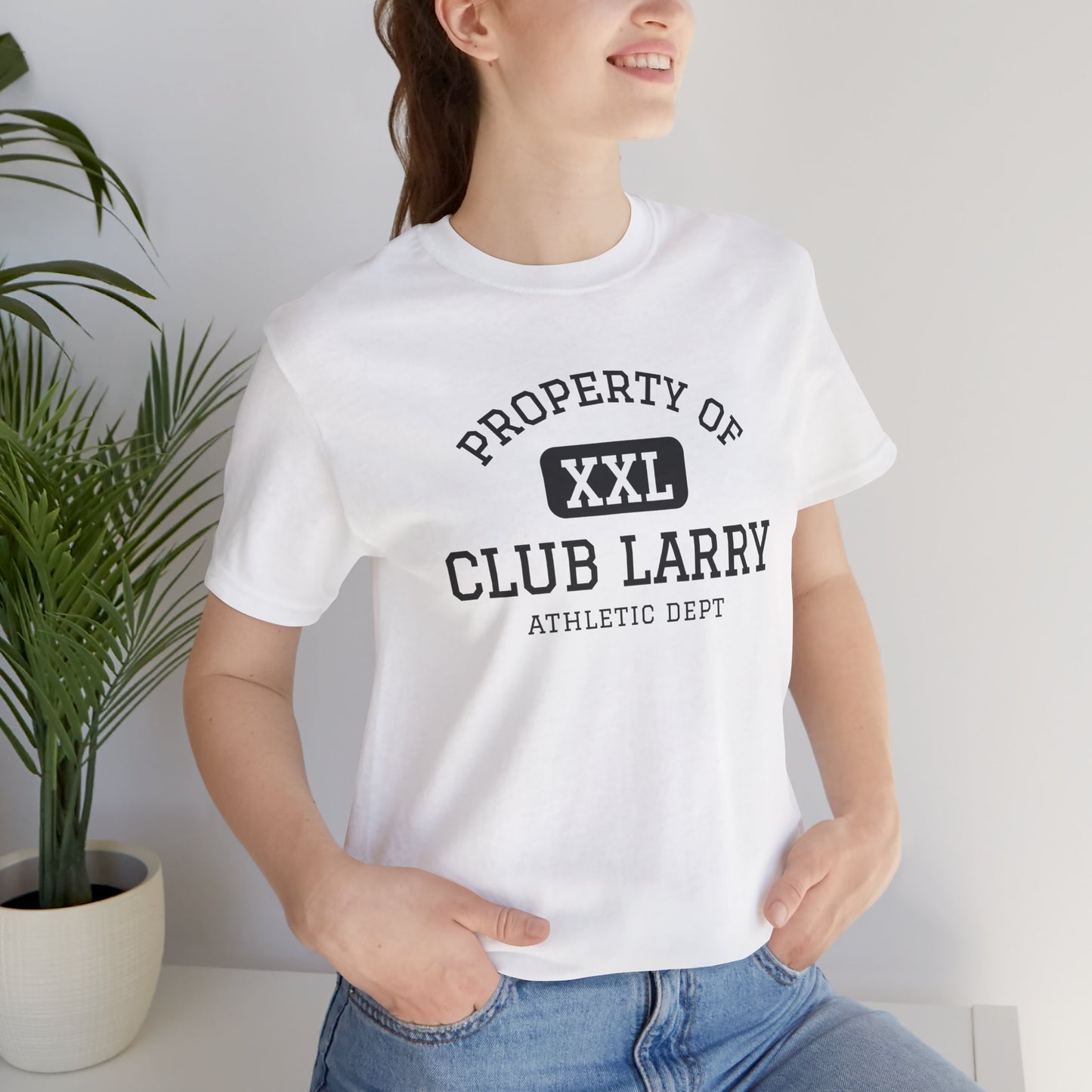 Club Larry Athletic Tee — "Property of Athletic Dept" Vintage Gym Shirt