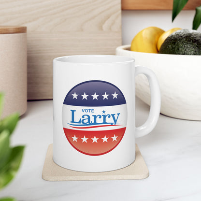 Vote Larry Ceramic Mug 11oz