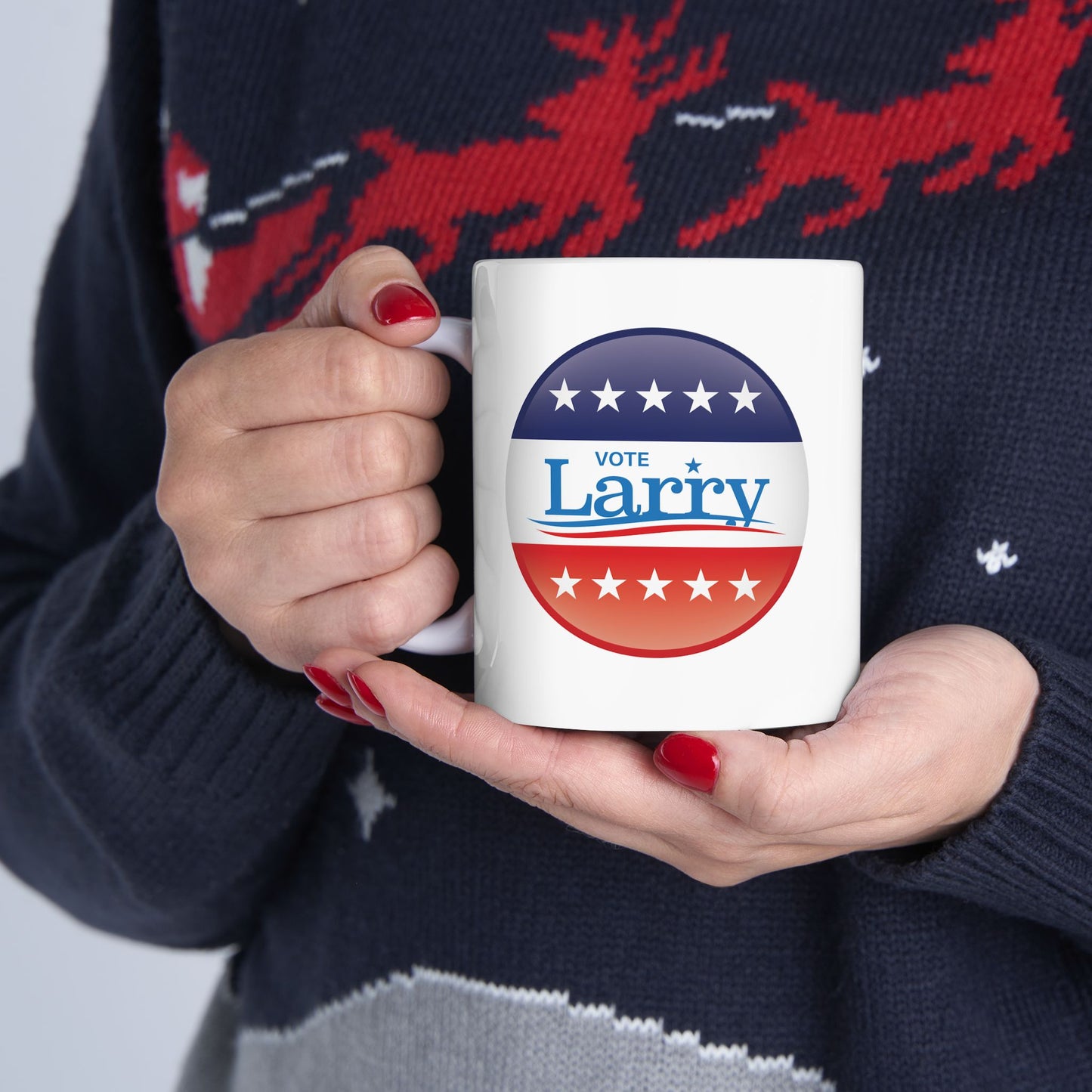 Vote Larry Ceramic Mug 11oz
