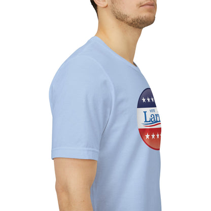 Vote Larry Unisex Adult T-shirt, Political Red White and Blue Larry Tee