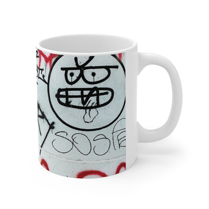 Larry Graffiti Wall - from Reykjavik Iceland Ceramic Mug 11oz