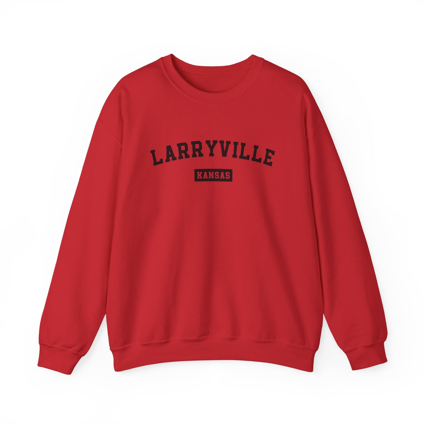 Larryville Kansas Crewneck Sweatshirt - College Style Pullover, Fun Lawrence Kansas KU College Sweater