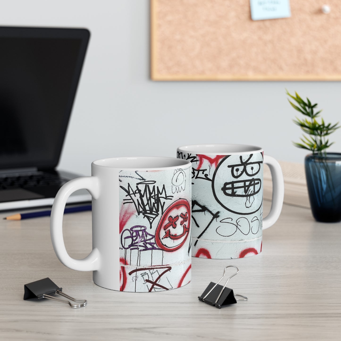 Larry Graffiti Wall - from Reykjavik Iceland Ceramic Mug 11oz