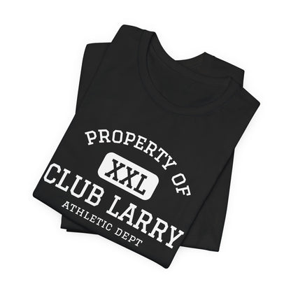 Club Larry Athletic Tee — "Property of Athletic Dept" Vintage Gym Shirt