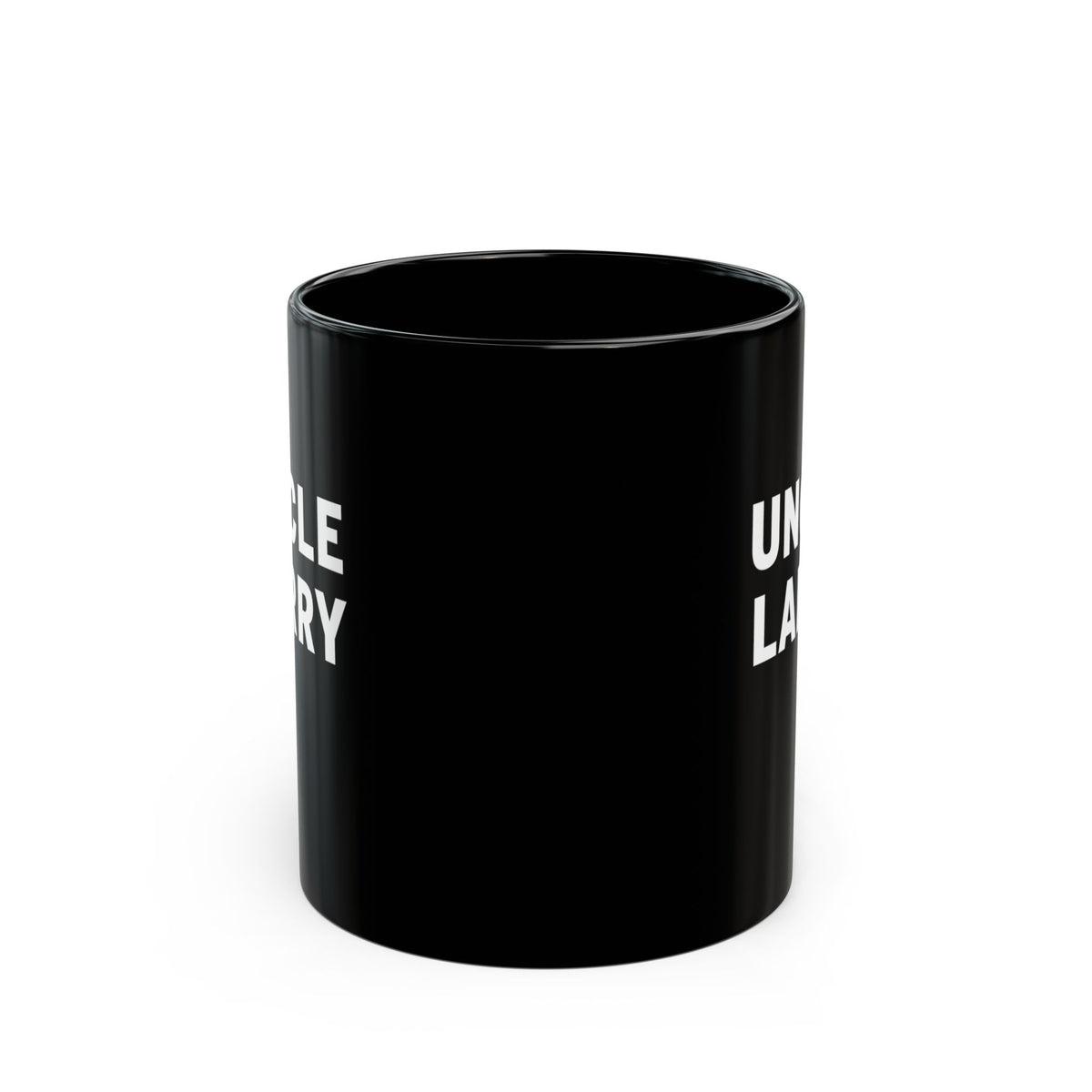 Uncle Larry Black Coffee Mug — Fun Uncle Larry 11oz Ceramic Cup,