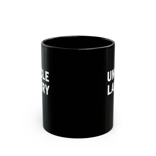 Uncle Larry Black Coffee Mug — Fun Uncle Larry 11oz Ceramic Cup,