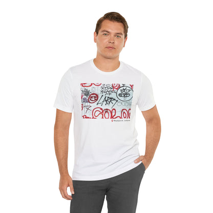 Larry Graffiti Wall - Reykjavik Iceland Unisex Short Sleeve T-shirt