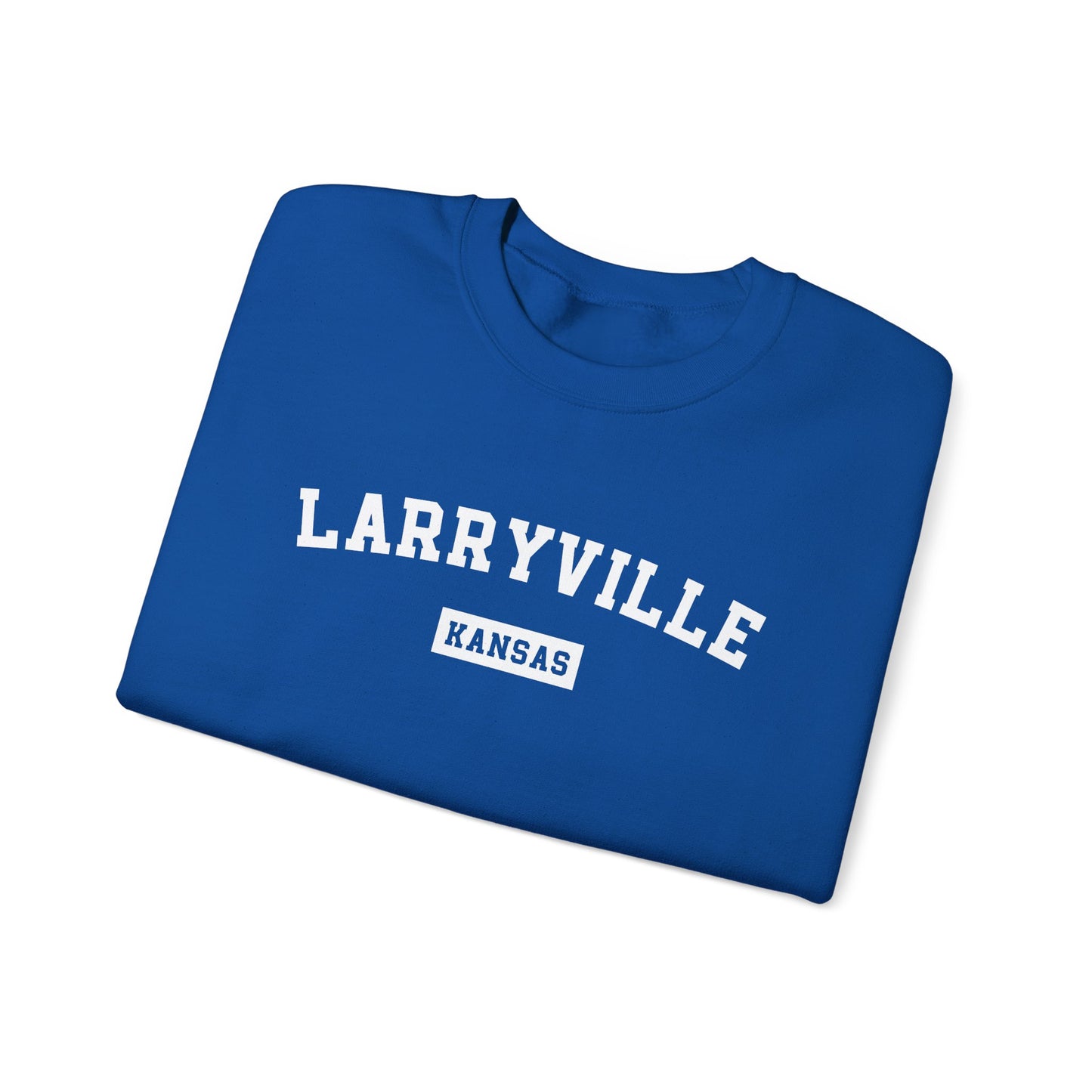 Larryville Kansas Crewneck Sweatshirt - College Style Pullover, Fun Lawrence Kansas KU College Sweater