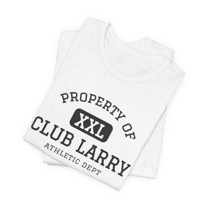 Club Larry Athletic Tee — "Property of Athletic Dept" Vintage Gym Shirt